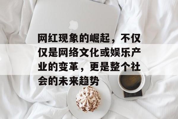 网红现象的崛起，不仅仅是网络文化或娱乐产业的变革，更是整个社会的未来趋势